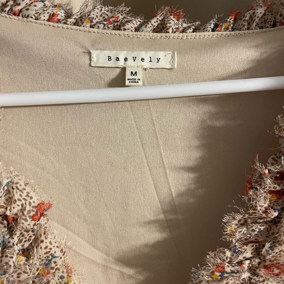 BaeVely Chic Cream Long Sleeves Short Dress - Picture 3 of 4